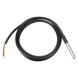 uxcell ds18b20 temperature sensor - waterproof digital thermal probe temp sensor - 1m lead length