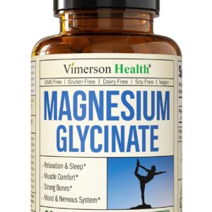 Magnesium Glycinate 200mg Capsules (Glicinato de Magnesio) - Vegan Magnesium 200mg for Restful Sleep & Mood Support, Muscle Comfort, Bone & Nervous System Health. 60 Chelated Magnesium-Glycinate Caps