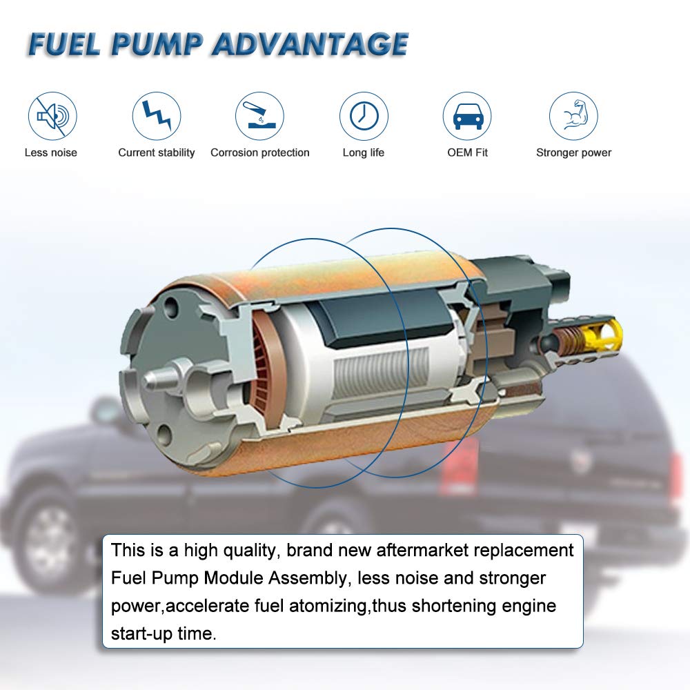 Electric Fuel Pump for 2006 2005 2004 Chevy Silverado 1500 Crew Cab 4.8L 5.3L GMC Sierra 1500 Replace E3684M