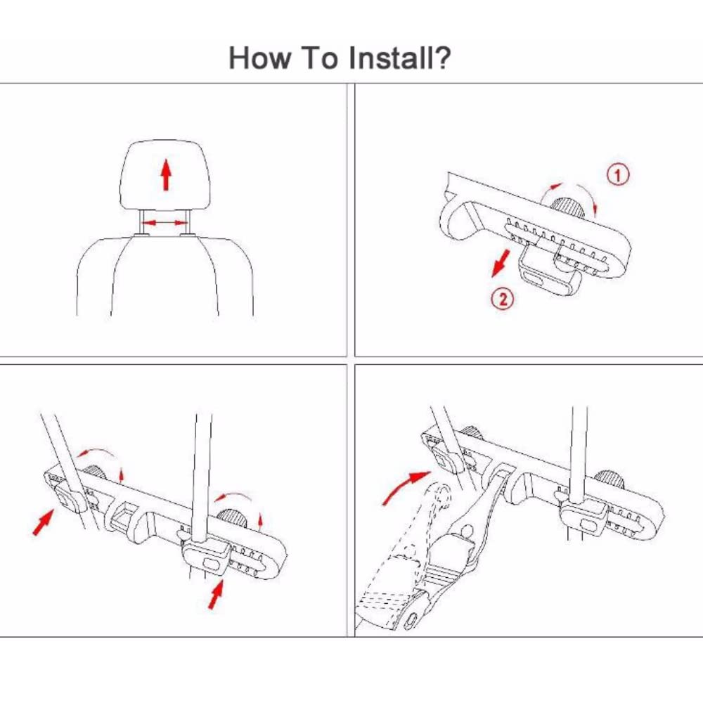 MASO Universal ISOFIX Seat Latch Bracket Holder for Car Baby Child Seat Chair Belt Connector Headrest Mount