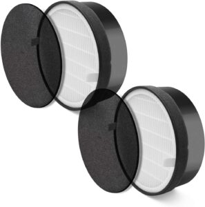 levoit lv-h132 air purifier replacement filter, 3-in-1 nylon pre-filter, high-efficiency activated carbon filter, lv-h132-rf, 2 pack