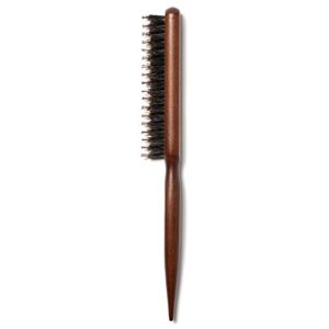 grannaturals boar & nylon bristle teasing brush -teasing comb with rat tail pick for hair sectioning for edge control, backcombing, smoothing, and styling thin & fine hair to create volume