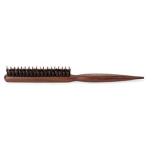 GranNaturals Boar & Nylon Bristle Teasing Brush -Teasing Comb with Rat Tail Pick for Hair Sectioning for Edge Control, Backcombing, Smoothing, and Styling Thin & Fine Hair to Create Volume