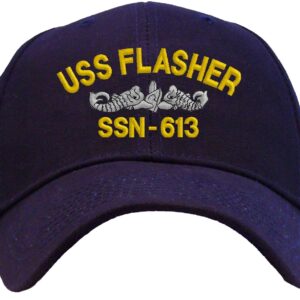 Spiffy Custom Gifts USS Flasher SSN-613 Baseball Cap Navy