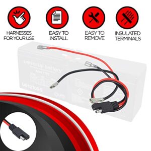 AlveyTech 24 Volt Battery Wiring Harness Kit - Insulated Battery Terminal Wire Harness with 2-Prong Connector, Replacement Batteries Parts for Schwinn, GT, IZIP, eZip & Mongoose Electric Scooters