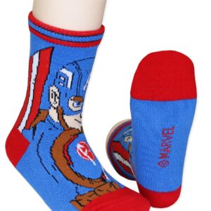 Super Hero Adventures Boys Toddler 6 pack Crew Socks (5-7 yrs, Avengers Multi)