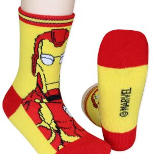 Super Hero Adventures Boys Toddler 6 pack Crew Socks (5-7 yrs, Avengers Multi)