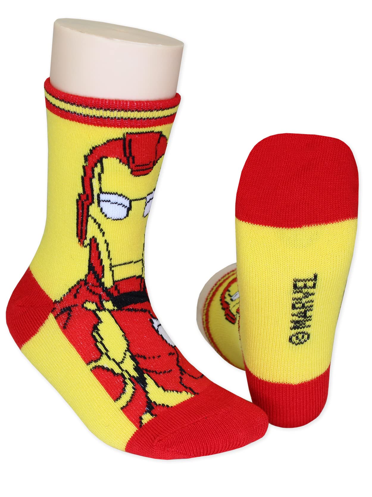 Super Hero Adventures Boys Toddler 6 pack Crew Socks (5-7 yrs, Avengers Multi)