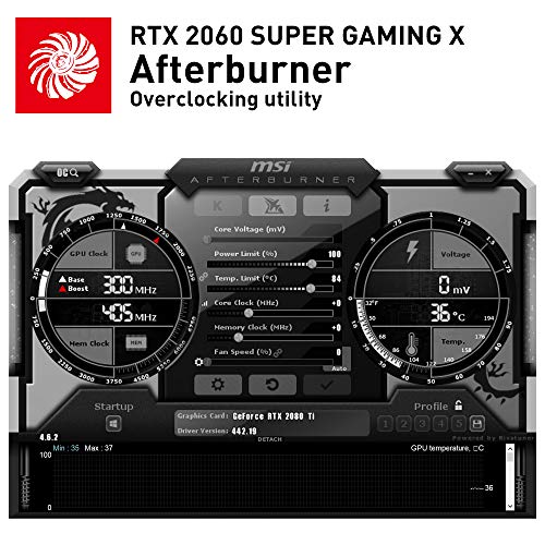 MSI Gaming GeForce RTX 2060 Super 8GB GDRR6 256-bit HDMI/DP G-SYNC Turing Architecture Overclocked Graphics Card (RTX 2060 Super Gaming X)