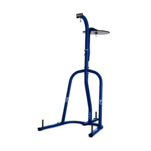 everlast steel heavy punching bag stand workout equipment for kickboxing, boxing, and mma training with 3 plate pegs and 100 pound capacity, blue