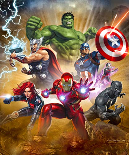 LVIITIS DIY Large Super Hero 5D Diamond Painting Kits for Adults Full Drill,Diamond Arts Craft for Home Wall Decor,Diamond Art Kits Hulk and Captain America and Iron Man 14 x 18 inch(The Avengers)