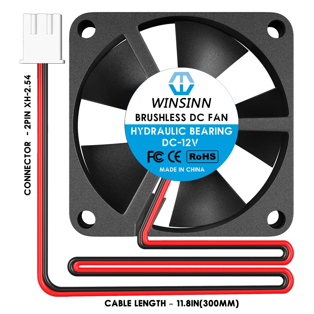 WINSINN 35mm Fan 12V Hydraulic Bearing Brushless 3510 35x10mm - High Speed (Pack of 5Pcs)