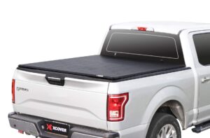 xcover soft locking roll up truck bed tonneau cover, compatible with 2004-2014 ford f150, 2006-2014 lincoln mark lt pickup 5.5 ft bed