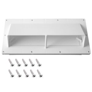 gekufa rv range hood vent cover, rv stove vent cover/rv exhaust vent cover, white (include 10 pcs screws)