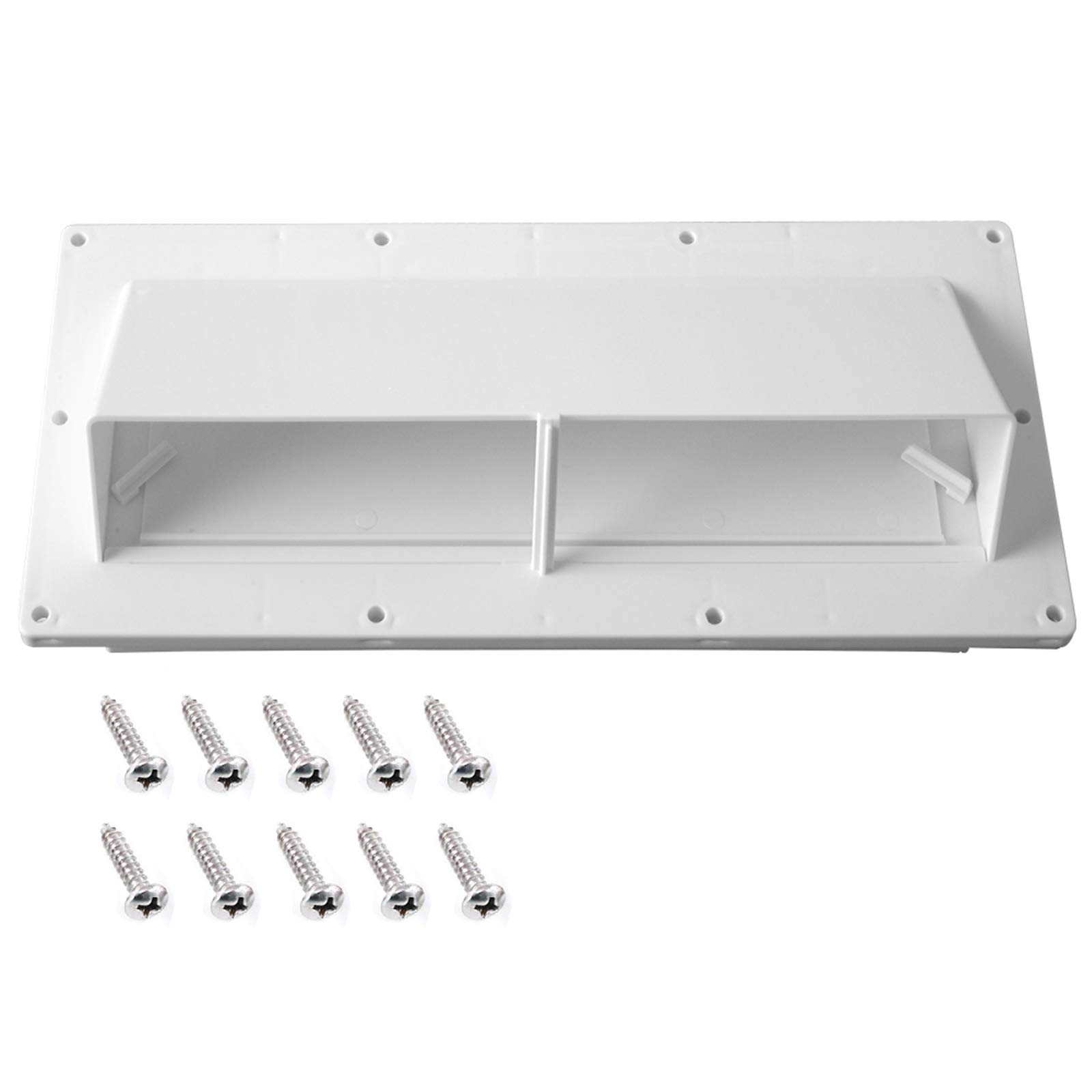 Gekufa RV Range Hood Vent Cover, RV Stove Vent Cover/RV Exhaust Vent Cover, White (Include 10 Pcs Screws)