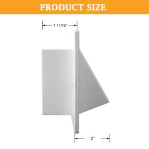 Gekufa RV Range Hood Vent Cover, RV Stove Vent Cover/RV Exhaust Vent Cover, White (Include 10 Pcs Screws)