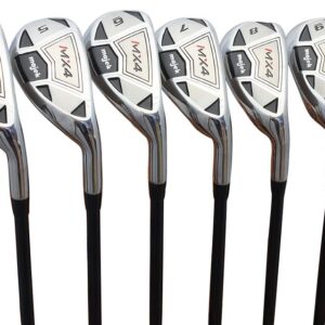 Men’s Majek MX4 Hybrid Iron Set, which Includes: #4, 5, 6, 7, 8, 9, PW Regular Flex Graphite Right Handed New Utility Clubs