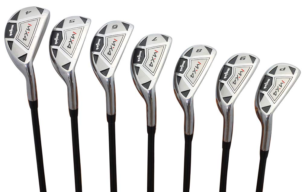 Men’s Majek MX4 Hybrid Iron Set, which Includes: #4, 5, 6, 7, 8, 9, PW Regular Flex Graphite Right Handed New Utility Clubs