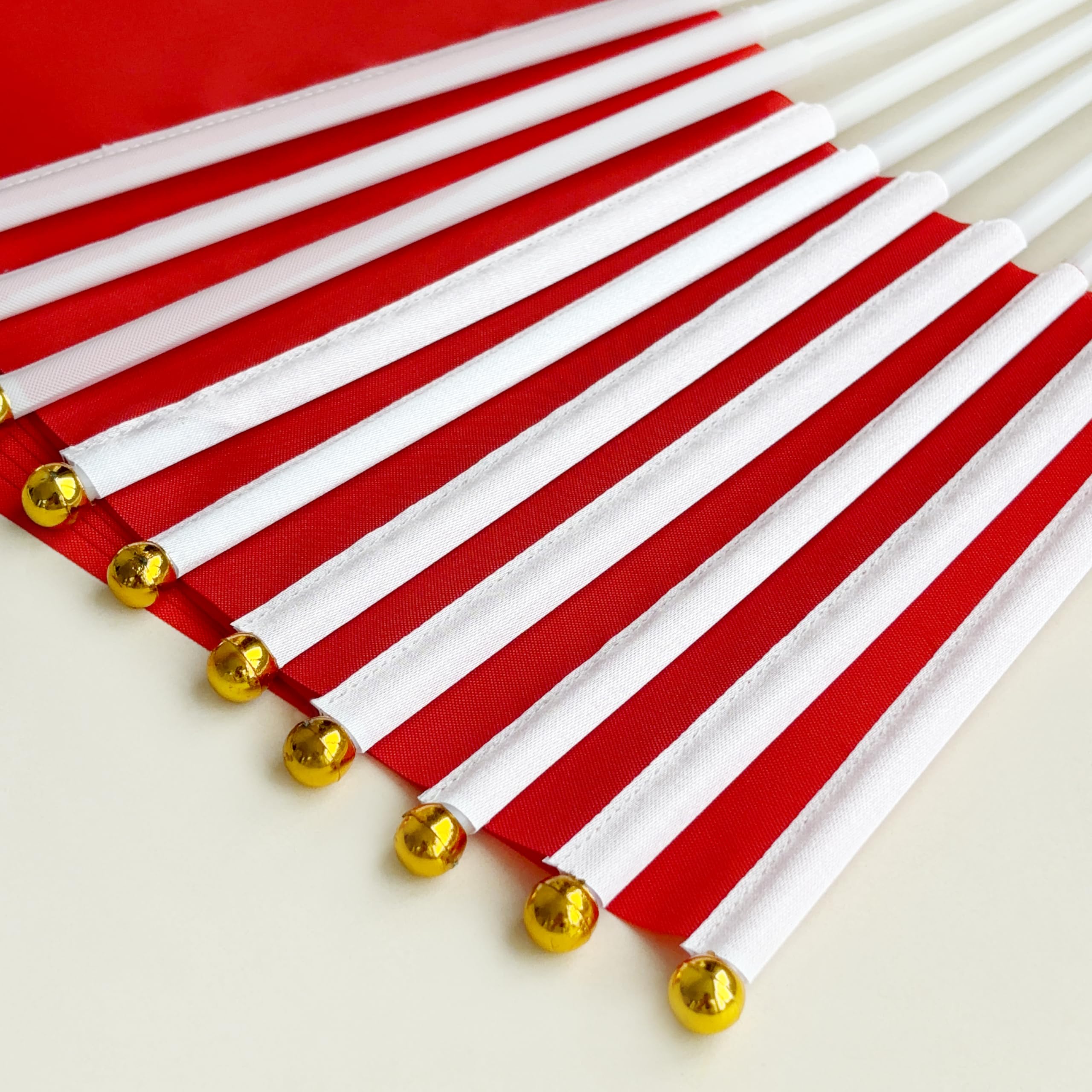 Consummate 25 Pack Solid Red Flag Small Mini Plain Red DIY Flags On Stick,Party Decorations for Parades,Grand Opening,Kids Birthday,Party Events Celebration, 8.2 x 5.5 inchs,11.8 inchs