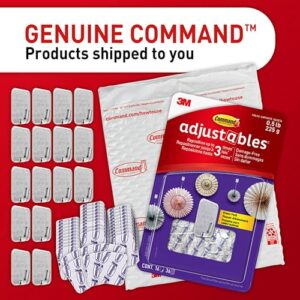 Command Adjustables Repositionable 0.5 lb Clips, 16 Clips, 36 Strips