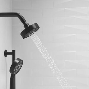 KOHLER 22170-Bl Purist 2.5 Gpm Multifunction Showerhead With Katalyst Air-Induction Technology, Matte Black