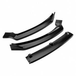 MotorFansClub 3pcs Front Bumper Lip Splitter Fit for Ford Fusion Mondeo 2013 2014 2015 2016 Trim Protection Splitter Spoiler, Black