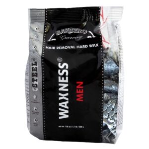 Waxness Wax Necessities Barbero Grooming Hard Wax Steel for Men 1.1 Pounds