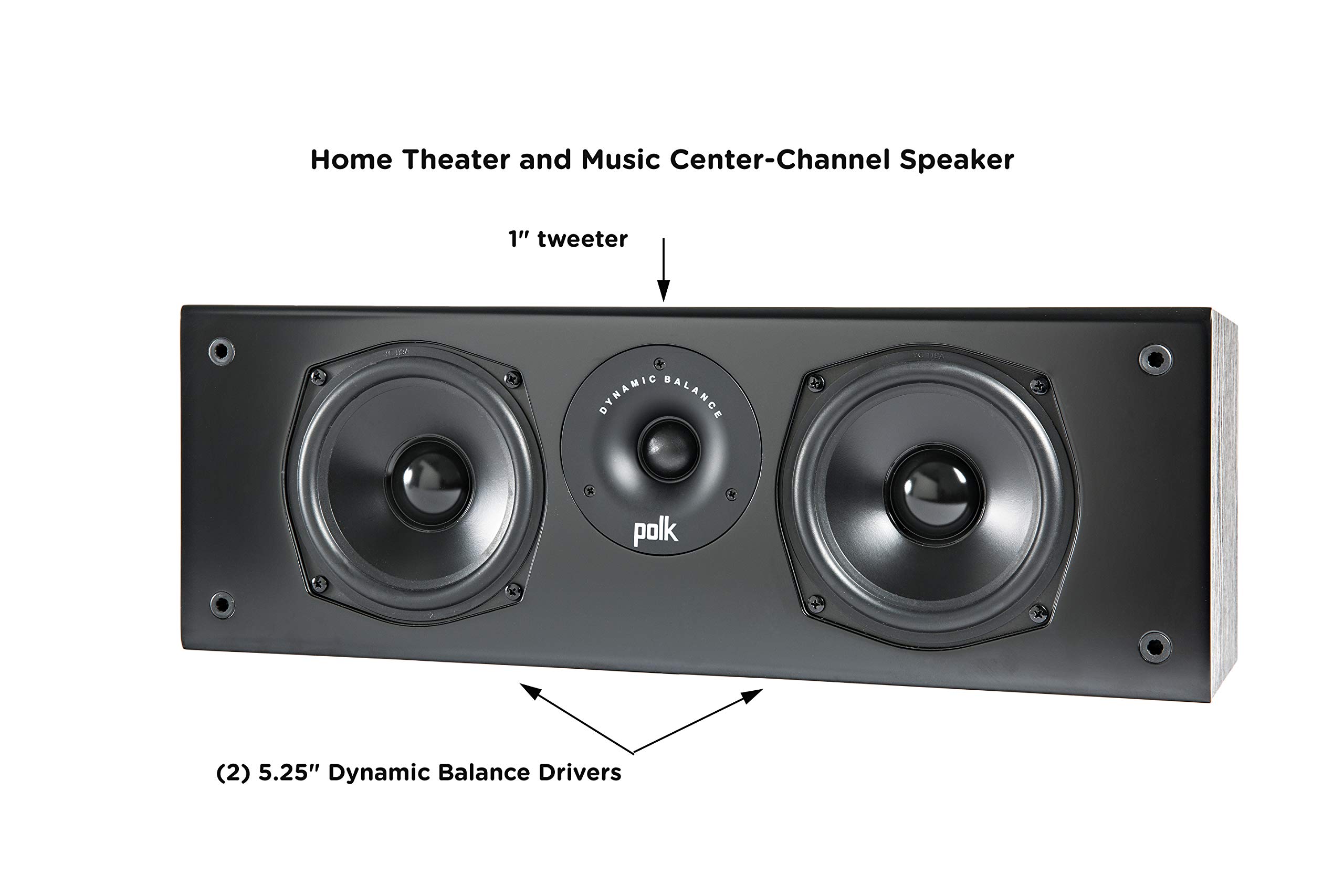 Polk Audio T Series 3.1 Channel Complete Home Theater System with Powered Subwoofer | One (1) T30 Center Channel, Two (2) T50 Tower Speakers | Wi-Fi, Alexa, HEOS Built-in