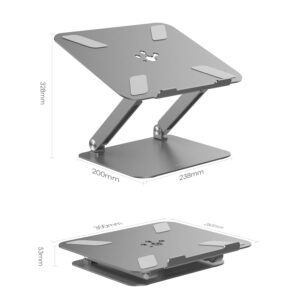 LENTION Laptop Notebook Stand Holder Adjustable Height Portable Stand Riser Compatible with MacBook Air Pro HP Dell XPS Lenovo All laptops 11-15.6" (L5,Gray)