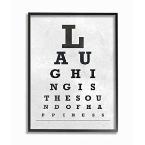 Stupell Industries Eye Chart Family Home Inspirational Word Black And White Design XXL Framed Giclee Texturized Art by AD Graphics Studio, 24 x 1.5 x 30, Multi-Color