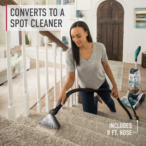 Hoover SmartWash+ Automatic Carpet Cleaner Machine, for Carpet and Upholstery, FH52000 + 64 oz Everyday Carpet Cleaner Solution, Deep Cleaning Carpet Shampoo, AH31924