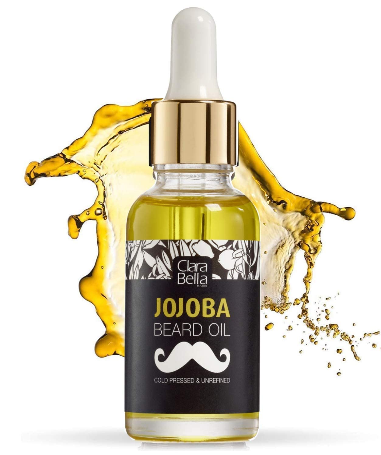 Jojoba Beard Oil for Men I 100% Pure Organic Beard Oil I Stop Itch I Unscented Beard Oil I No More Beard Dandruff I Mustache Oil I Mens Beard Oil Soften Coarse Hair, 1fl oz(30ml) (Jojoba)