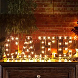 LED Marquee Letter Lights Black Alphabet Light Up Sign for Wedding Home Party Bar Decoration Battery Powered Letter Decor-D