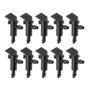 uxcell flag dripper 1 gph 4l/h emitter sprinkler for garden lawn drip irrigation connect 4/7mm hose, plastic 30pcs