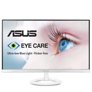 asus vz239h-w 23" full hd 1080p ips hdmi vga eye care monitor white (renewed)