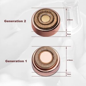 Replacement Heads for Finishing Touch Flawless Facial Hair Removal Shaver for Women, Rose Gold - Pack of 2