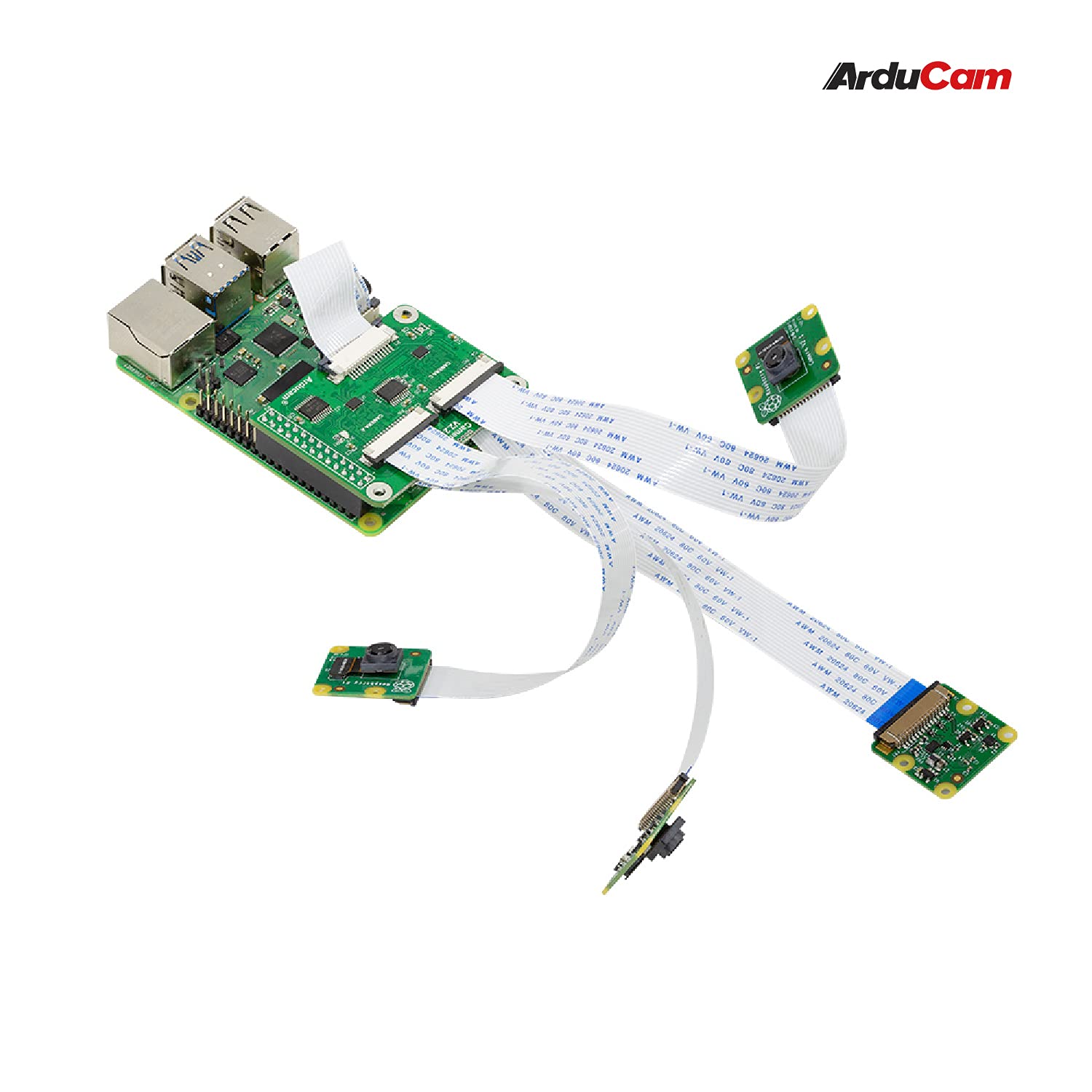 Arducam Multi Camera Adapter Module V2.2 for Raspberry Pi 5, 4B, Compatible with Rasperry Pi Camera Module 3/V2/V1, and 12MP IMX477 Cameras