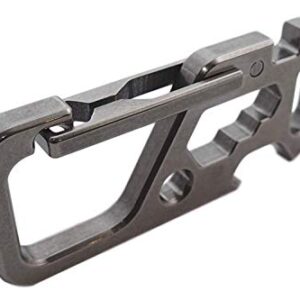 Valtcan Titanium Carabiner Multi Tool Key Chain Holder Glossy Stonewash