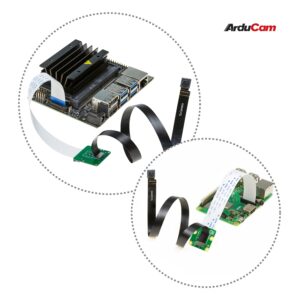 Arducam Sensor Extension Cable for Raspberry Pi Camera Module V2, 300MM/1FT Cable to Extend IMX219 Sensor for Smaller Enclosure, Narrow Space Project, Work with V2 Camera on Jetson Nano