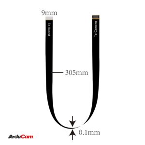 Arducam Sensor Extension Cable for Raspberry Pi Camera Module V2, 300MM/1FT Cable to Extend IMX219 Sensor for Smaller Enclosure, Narrow Space Project, Work with V2 Camera on Jetson Nano