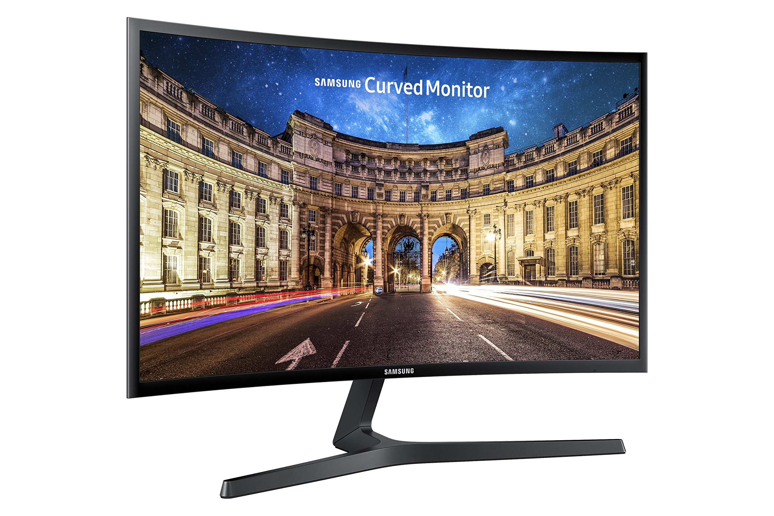 SAMSUNG 27" Curved Monitor Bundle with HDMI to DVI Adapter Cable (6 Feet) | LC27F398FWNXZA