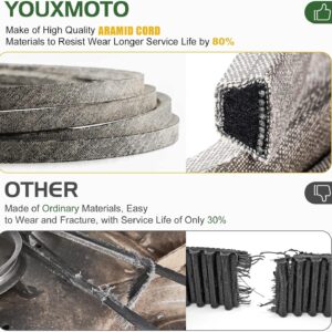 Youxmoto Lawn Mower Deck Drive Belt 5/8" X 89" fit for AYP 48" Deck 174369 180808 532180808, Craftsman 33908, Husqvarna 531300771 532174369 532180808, Made with Aramid Cord