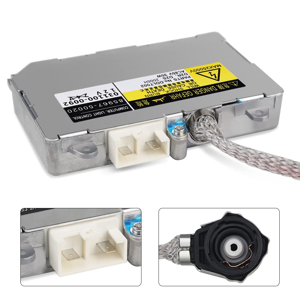 WMPHE Compatible with Headlight Ballast with Ignitor Toyota Prius, Avalon, Sienna, Lexus ES300, ES330, LS430, Lincoln Aviator HID Ballast Replaces 81107-2D020, 85967-0E020, DDLT002, KDLT002