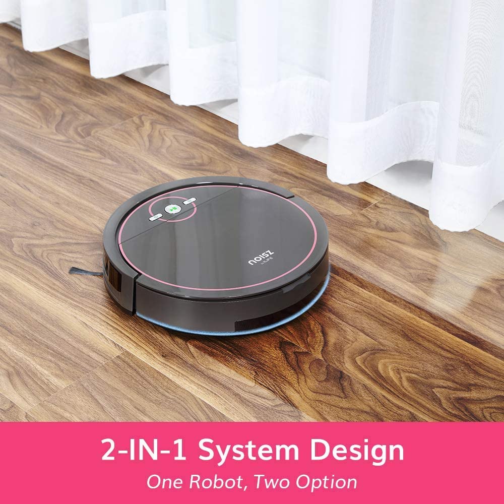 NOISZ by ILIFE S5 Robot Vacuum Cleaner, ElectroWall, Tangle-Free Suction Port, Quiet, Automatic Self-Charging Ideal for Pet Care, Hard Floor and Low Pile Carpet, Black