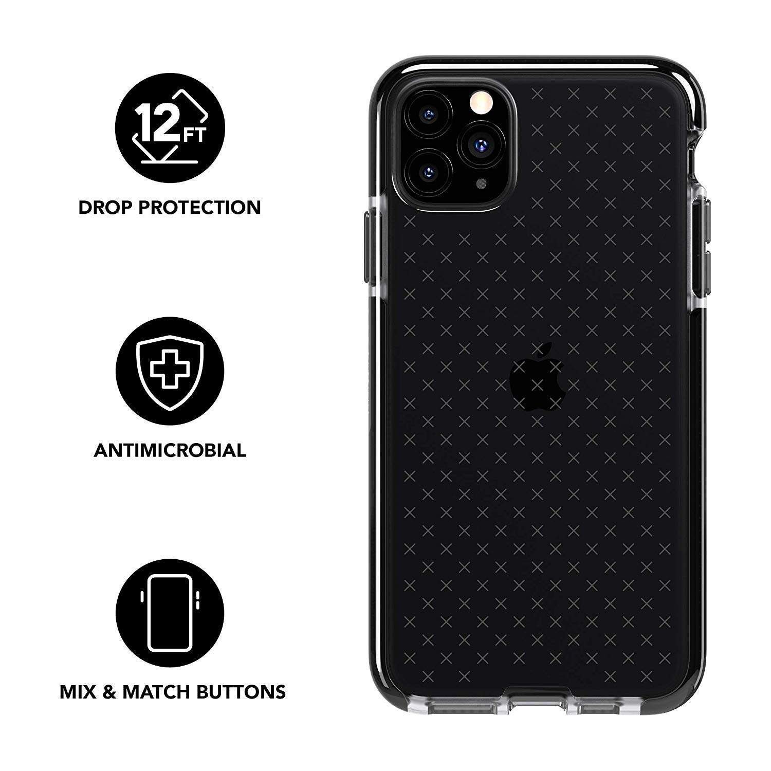 Tech21 Evo Check Series Gel Case for Apple iPhone 11 Pro Max - Smokey Black