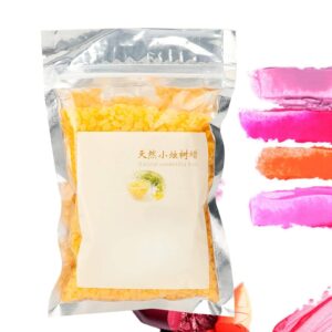 100g Natural Plant Beeswax Pellets Yellow Wax with Resealable Cupuacu Freshness Storage Bag- Food & Cosmetic Grade 100% Natural And Pure Wax For Balm, Lipstick Making (A Lipstick/0.8g Wax)