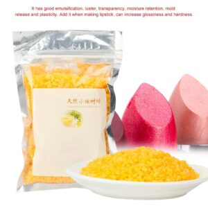 100g Natural Plant Beeswax Pellets Yellow Wax with Resealable Cupuacu Freshness Storage Bag- Food & Cosmetic Grade 100% Natural And Pure Wax For Balm, Lipstick Making (A Lipstick/0.8g Wax)