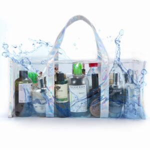 GigabitBest Clear Tote Bag Transparent Bag Stadium Approved Travel Gym See Through Toiletry Bag for Women