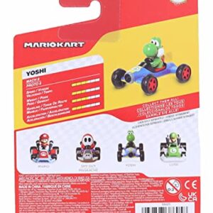 Mario Kart Jakks Nintendo Yoshi in Blue Mach 8 Vehicle 2.5 inch Figure