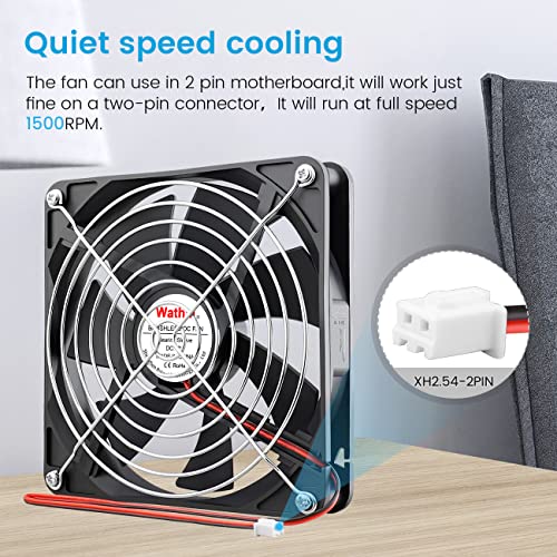 Wathai 140mm Case Fan 12V DC Brushless High Performance Cooling Fan 140x25mm